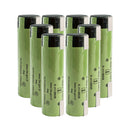 Panasonic NCR18650GA rechargeable battery 3450mAh 3.6V 10A high capacity nickel tab, 8 pieces, for flashlights, e-bikes, and DIY battery pack assembly.