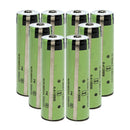 Panasonic NCR18650GA rechargeable battery 3450mAh 3.6V 10A high capacity protected with built-in protection circuit, 8 pieces, for flashlights, e-bikes, and DIY battery packs.