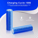 Extended cycle life performance chart for premium 3400mAh battery