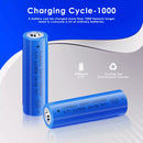 Extended cycle life performance chart for premium 3400mAh battery
