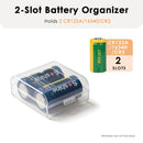 Two CR123A lithium batteries placed in the case – snug fit