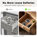 Two 16340 rechargeable Li-ion batteries inside the same clear case