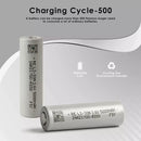 Reliance RS50 21700 5000mAh 70A low temperature battery side profile – showing flat top terminal and 21700 dimensions