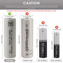 Reliance RS50 21700 5000mAh 70A battery temperature performance – discharge curves at -40℃, 25℃, and 60℃ showing extreme temperature capability
