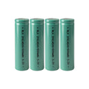 RLX 14500 rechargeable LiFePO4 battery 3.2V 500mAh flat top, 4 pack, with built-in safety valve for solar garden lights and flashlights.