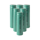 RLX 14500 rechargeable LiFePO4 battery 3.2V 500mAh flat top, 6 pack, with built-in safety valve for solar garden lights and flashlights.