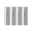 RLX 14500 rechargeable LiFePO4 battery 3.2V 600mAh flat top, 4 pack, with built-in 3-layer protection for solar garden lights and flashlights.