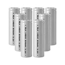 RLX 14500 rechargeable LiFePO4 battery 3.2V 600mAh flat top, 8 pack, with built-in 3-layer protection for solar garden lights and flashlights.