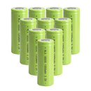 RLX 18500 battery 3.2V 1000mAh LiFePO4 10-pack flat top rechargeable cells main product image