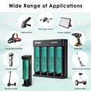 Six Samsung 20R batteries with MC4S and MC1 chargers – powering high-wattage vapes, tactical lights, and heavy-duty tools.