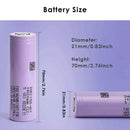 Dimension specifications for Samsung 21700 tip battery