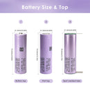 Dimension specifications for Samsung 21700 tip battery