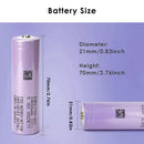 Dimension specifications for Samsung 21700 tip battery