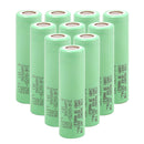 Genuine Samsung INR18650-25R 2500mAh 3.7V 20A high-drain Li-ion battery 10-pack with Flat Top terminal (65mm). A+ grade, true capacity for power tools and flashlights.