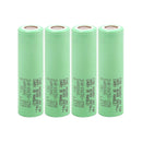 Samsung 25R INR18650-25R rechargeable battery 2500mAh 20A high drain flat top, 4 pieces, for vape, power tools, flashlights, and DIY battery packs.