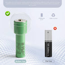 Samsung 25R 18650 Button Top battery 8-pack – raised positive terminal for spring-loaded contacts.