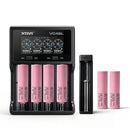 Samsung 30Q 18650 3000mAh 15A button top 6-pack with XTAR VC4SL and MC1 chargers – complete full-spectrum power bundle.