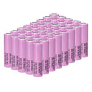 Samsung 30Q 18650 battery with Button Top terminal for spring-loaded devices. Please note: Button Top adds ~1-2mm length (approx. 66mm) compared to standard flat tops