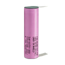 Samsung 35E 18650 battery with pre-welded Nickel Tabs on both ends for easy DIY battery pack assembly. 3500mAh high capacity, 8A discharge.
