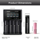 Samsung 30Q (65x18mm), VC4SL (150x100x35mm), MC1 (79x33x27mm) – full kit size specifications.