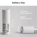 Samsung 30T 21700 battery under 35A continuous discharge test showing voltage stability