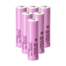 Samsung 35E INR18650-35E rechargeable battery 3500mAh 8A high capacity button top, 6 pieces, for LED flashlights, headlamps, power banks, and long runtime devices.
