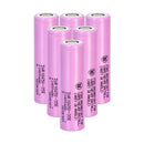 Samsung 35E INR18650-35E rechargeable battery 3500mAh 8A high capacity flat top, 6 pieces, for LED flashlights, headlamps, power banks, and DIY battery packs.