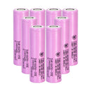 Samsung 35E INR18650-35E rechargeable battery 3500mAh 8A high capacity flat top, 8 pieces, for LED flashlights, headlamps, power banks, and DIY battery packs.