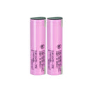 Samsung 35E INR18650-35E rechargeable battery 3500mAh 8A high capacity nickel tab, 2 pieces, for LED flashlights, headlamps, power banks, and DIY battery pack assembly.