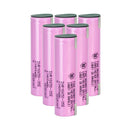 Samsung 35E INR18650-35E rechargeable battery 3500mAh 8A high capacity nickel tab, 6 pieces, for LED flashlights, headlamps, power banks, and DIY battery pack assembly.