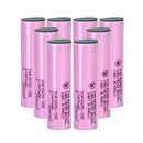 Samsung 35E INR18650-35E rechargeable battery 3500mAh 8A high capacity nickel tab, 8 pieces, for LED flashlights, headlamps, power banks, and DIY battery pack assembly.