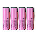 Samsung 35E INR18650-35E rechargeable battery 3500mAh 8A high capacity pre-wired with leads, 4 pieces, for LED flashlights, headlamps, power banks, and DIY battery pack assembly.