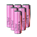 Samsung 35E INR18650-35E rechargeable battery 3500mAh 8A high capacity pre-wired with leads, 6 pieces, for LED flashlights, headlamps, power banks, and DIY battery pack assembly.