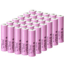  Samsung 35E INR18650-35E battery with raised button top terminal for spring-loaded devices. 3500mAh capacity, 8A discharge. Available in bulk 10 to 100 pcs.