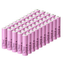  Samsung 35E INR18650-35E battery with raised button top terminal for spring-loaded devices. 3500mAh capacity, 8A discharge. Available in bulk 10 to 100 pcs.