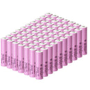  Samsung 35E INR18650-35E battery with raised button top terminal for spring-loaded devices. 3500mAh capacity, 8A discharge. Available in bulk 10 to 100 pcs.