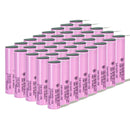 Samsung 35E INR18650-35E battery pre-welded with nickel strips for easy DIY battery pack assembly. 3500mAh, 8A discharge. Available in bulk 10 to 100 pcs.