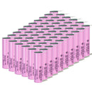 Samsung 35E INR18650-35E battery pre-welded with nickel strips for easy DIY battery pack assembly. 3500mAh, 8A discharge. Available in bulk 10 to 100 pcs.
