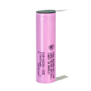 Samsung 35E 18650 battery with pre-welded Nickel Tabs on both ends for easy DIY battery pack assembly. 3500mAh high capacity, 8A discharge.