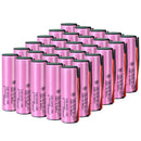 Samsung 35E INR18650-35E battery with pre-soldered red and black wires for plug-and-play replacement. 3500mAh, 8A. Available in bulk 10 to 100 pcs.