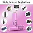 Samsung INR18650-35E 3400mAh battery applied in flashlights, power banks, portable radios, and DIY battery pack projects for reliable everyday power.