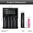 Samsung 35E (65x18mm), VC4SL (150x100x35mm), MC1 (79x33x27mm) – full kit size specs.