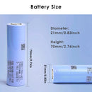 Dimension specifications for Samsung 40T high-power batteries