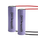 Samsung 40T 21700 4000mAh 2-pack showing all 5 terminal variants: flat top, button top, tabs, pre-wired, protected