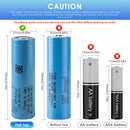 Samsung 45T 21700 4500mAh 35A battery performance test – discharge curve showing 35A CDR and 50A burst capability