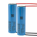 Samsung 50E 21700 5000mAh 2-pack showing all terminal variants: flat top, button top, spot welded, pre-wired, protected