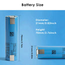 Samsung 50E 21700 cell with professional spot-welded pure nickel strips ready for BMS wiring