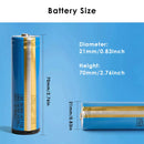 Samsung 50E 21700 cell with professional spot-welded pure nickel strips ready for BMS wiring