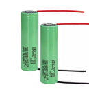 Samsung 50S 21700 5000mAh 2-pack showing all terminal variants: flat top, button top, spot welded, pre-wired, protected