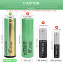 Samsung 50S 21700 protected cell with built-in PCB showing overcharge, overdischarge, and short circuit protection